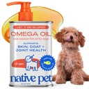 Native Pet Omega 3 Visolie voor honden en katten - Promoot gezonde huid, glanzende jas, en sterke gewrichten - Gemaakt met Wild Alaska zalmolie voor honden . . Smakelijke, snelle Absorbing Omega 3 6 9 Liquid Supplement- 8oz