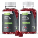Viteey Prebiotic Fiber Gummies voor volwassenen, 5g - Gut Health & Digestief Oplosbare vezel Supplement Gummies - Zero Sugar Added, Vegan, Gluten-Free - 120 Tel.