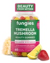 Schimmels Tremella Mushroom Gummies, Gemengde Aardbei & Citroen Smaak - Paddestoelen kruidensupplement Gummy voor volwassenen Ondersteunt Collageen Synthesis, Gezonde Huid & Gezonde Veroudering - Beauty Gummies 60 Serves