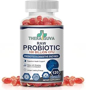 Probiotics 100 Billion CFU – 34 Strains + Organic Prebiotics – Whole Food Formula for Gut Health, Immune Support & Digestive Balance – 60 Day Supply, 120 Softgels