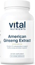 Vital Nutrients - American Ginseng - Energy Support - Mental and Physical Endurance - 100 Vegetarian Capsules per Bottle - 250 mg