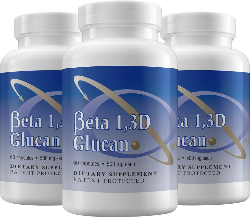 Supplément de soutien immunitaire de point de transfert Beta 1,3D Glucan hautement purifié (paquet de 3-500 mg de fibre de b-glucane par gélule)