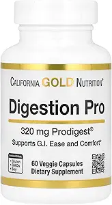 California Gold Nutrition Digestie Pro met ProDigest®, Botanische Digestieve Blend van Artichoke en Gember Extracten, 320 mg, 60 Veggie Capsules