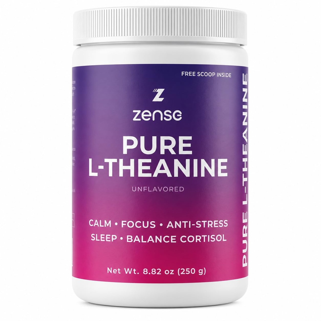 Pure L-Theanine Poeder 100% [266gm-1.250 servings] Natuurlijke L-Theanine Supplement - Slechts 1 Ingrediënt, vrij van suiker, soja, filler, melatonine, non-GMO, veganistisch