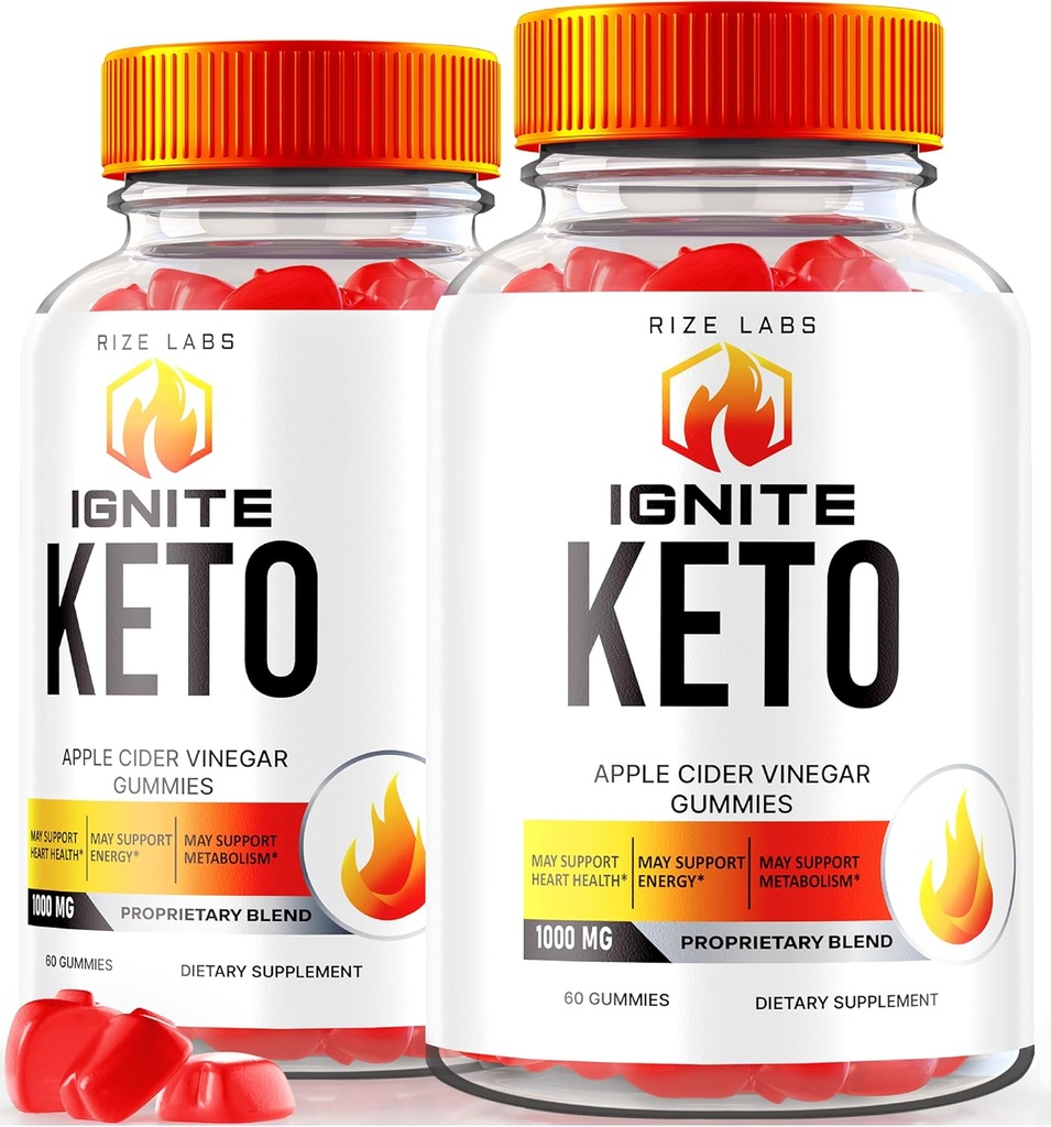rize labs (verpakking van 2 Ignite Keto ACV Gummies for Advanced Weight Loss, Dieet Supplement (120 Gummies)