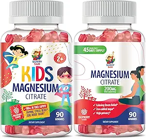Magnesium Gummies for Adults & Magnesium Gummies for Kids & Adults - 100mg - Calm Magnesium Chews - Magnesium Citrate Chewable Supplement for Mood & Muscle Support