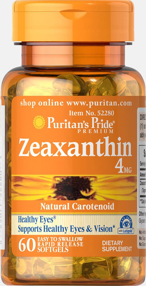 Puritan's Pride Zeaxanthine 4 mg-60 Softgels