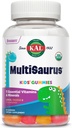 KAL MultiSaurus Multivitamine Gummies, USDA Biologische Multivitamine voor kinderen, gezonde botten, Immune & Energy Support, Vegan & Glutenvrij, Geen kunstmatige smaken of kleuren, 30 porties, 60 Gummies