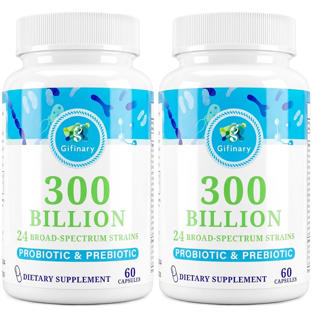 Probiotiques pour les femmes et les hommes - 300 milliards d'UFC, 24 souches Probiotiques + 15 herbes biologiques Prébiotiques pour la digestion, la santé gustative, immunitaire, la constipation, la diarrhée et la santé du corps entier - 4 mois d'approvisionnement