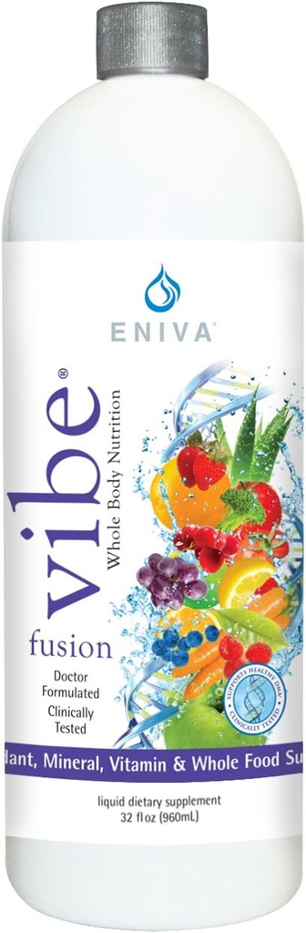 Eniva Vibe Fusion Daily Liquid Multivitamine en Mineral Supplement Vlierberry Zink VIT C VIT D 