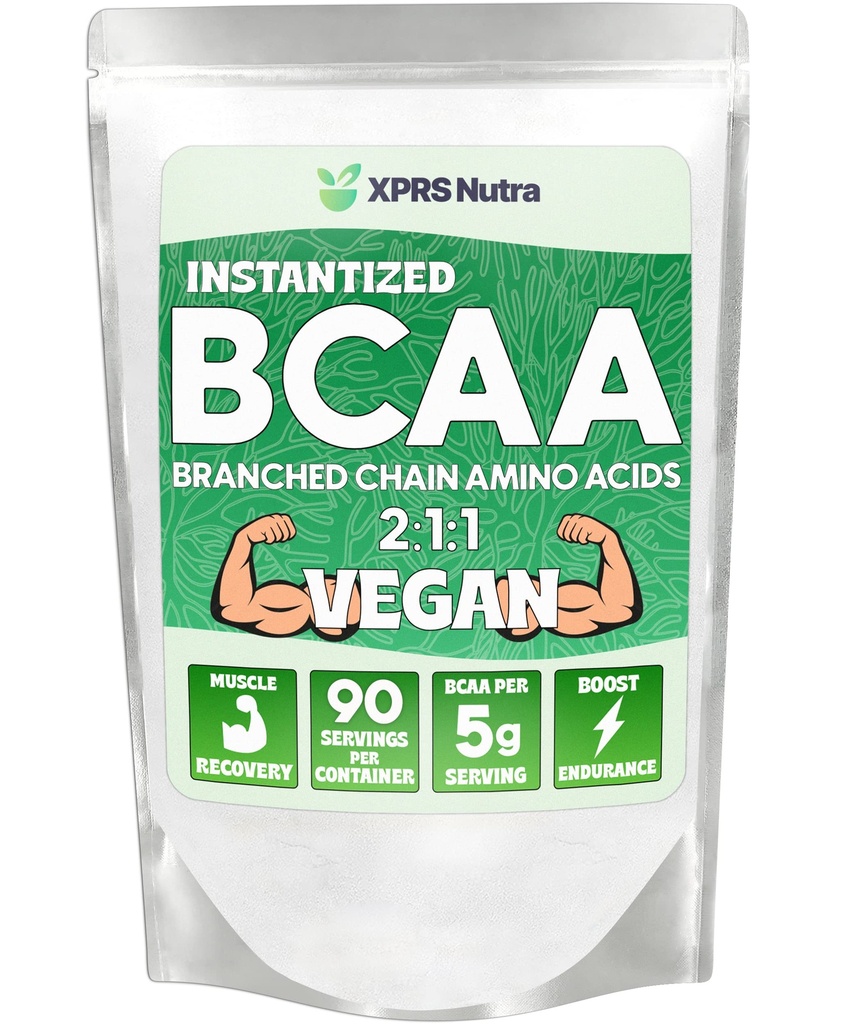XPRS Nutra BCAA Powder - Aminozuren Supplement voor mannen - Unflavored BCAA Trainingssupplementen - Gymsupplementen voor mannen - Aminozuren Supplement voor vrouwen voor sportschool Post Workout Herstel (1 Pond)