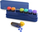 Wekelijkse pil Organisator 1 keer per dag, KOV IUU verwijderbare pil doos 7 dagen, draagbare reis pil geval, eenmaal dagelijkse medicatie container houder, Week Pillbox Dispenser voor vitamine geneeskunde supplement, blauw