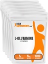BulkSupplements.com L-Glutaminepoeder - Glutaminesupplement, voor herstel & Gut Health - Unflavored & Glutenvrij, 5g (5000mg) per portie, 1kg (pakket van 5) (11 lbs)
