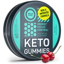 MCT Oil Keto Gummies Métabolisme de collagène Booster - Pré entraînement Gummy Energy Chews Keto Candy - énergie physique et mentale, faible teneur en glucides, faible teneur en calories - 60 Gummes de collagène de cerise pour les femmes et les hommes