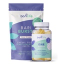 Bari Life Just One, Once Daily Bariatric Multivitamine with Iron (30 Tablets) and BariBurst Calcium Citrate Soft Chews for Gastric Bypass, Gastric Sleeve and Duodenal Switch (Sour Grape)
