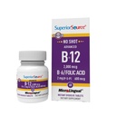 Superior Source NO Shot Advanced B-12 2 000 mcg B-6 / Folic Acid 600 mcg - Folic Acid for Women & Men - B Vitamines supplément soutient l'énergie et la santé cellulaire - 60 comprimés de dissolution sublinguale