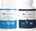 IBSolution and Men's Multivitamine Bundle - All-Natural Supplement to Support Digestive Health, Gas, Bloating and Constipatie, Immune System Support for Men - 60 Capsules, 2-Pack