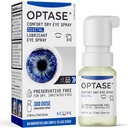 Optase Comfort droge oogspray - conservatieve gratis kunstmatige tranen druppels alternatief - droge oogdruppels in een handige spray - multi-gebruik fles, contact lens veilig - .58 fl oz