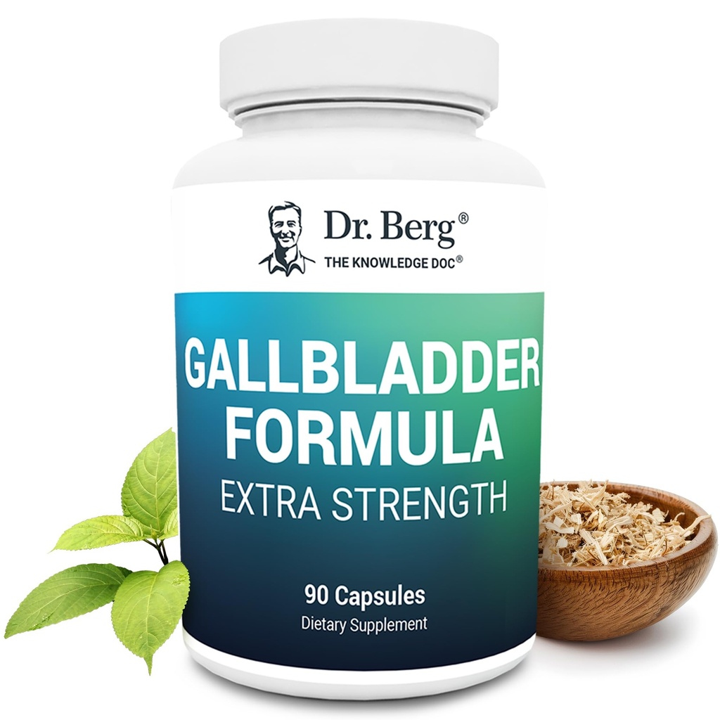 Dr. Berg Gallblader Formula Extra sterkte - met Ox Bile Poeder en Conjugated Bile Acid - Digestieve Enzymen Eigen Blend - Full 45-Day Supply - 90 plantaardige capsules