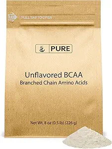 Pure Original Ingrediënten Unflavored Instantized BCAA (8oz) Powder, Branched Chain Essential Amino acids, Supplement (8 Ounce)