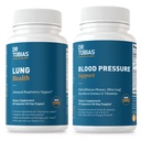 Dr. Tobias Lung Health & Blood Pressure Support Supplementen, Lung Cleanse & Detox, ondersteunt normale Circulatory Health met vitamine C, B6, B12, Nicin, Folaat