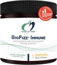 Designs for Health BioFizz Immune Powder - Vitamine C Drink Mix Supplement with Bioflavonoids, Zink, 2000 IU Vitamine D + E - Fizzy Orange Flavor + Antioxidant Support (30 Serves / 120g)