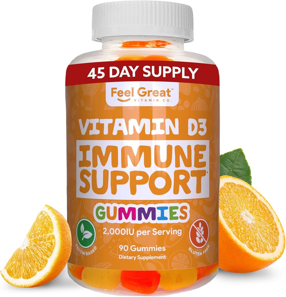 Voel Great Vitamin D Gummies voor volwassenen 