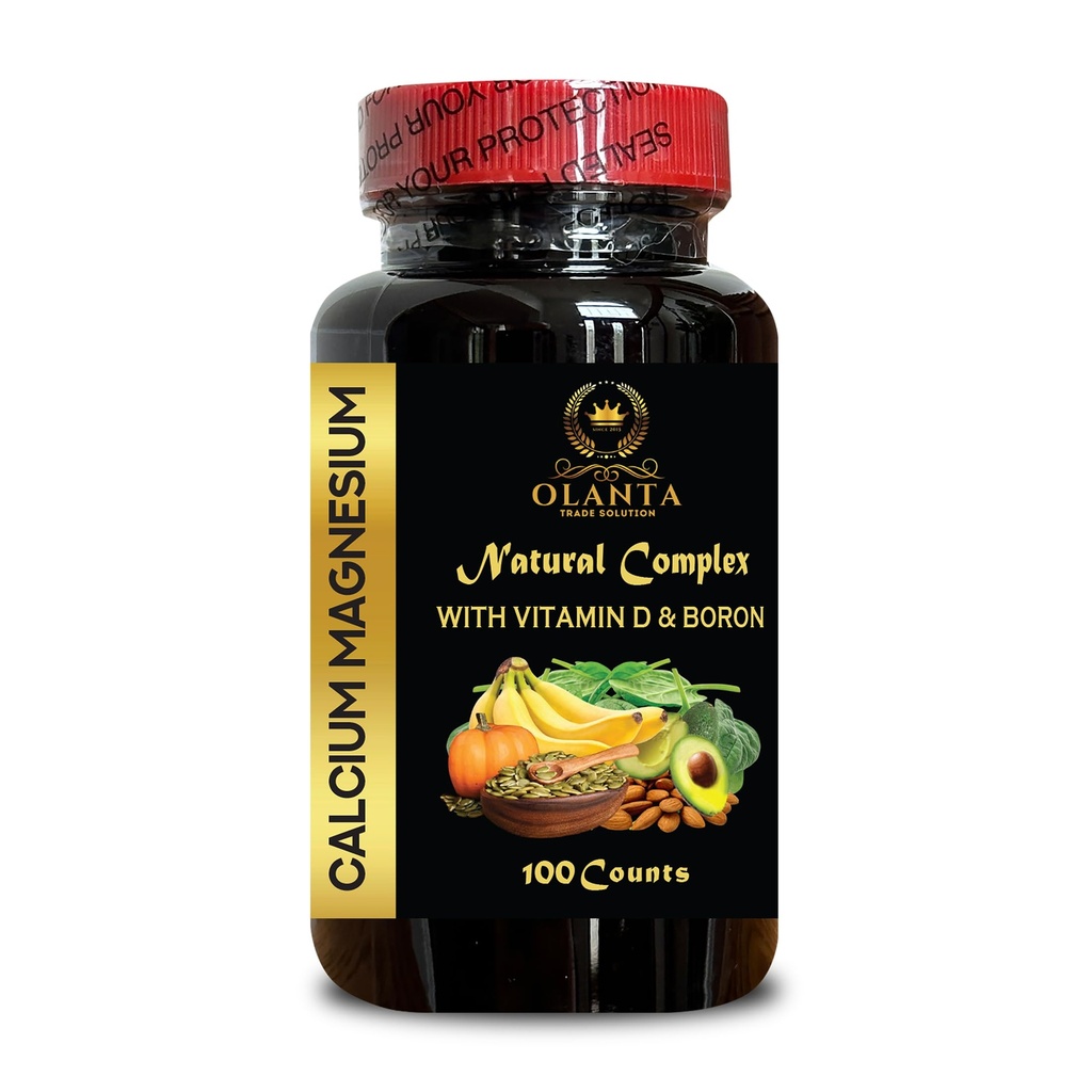 Calcium Magnesium Complex - Calcium Magnesium Fosfor met vitamine D-3 & Boron, Mangaan Citrate, Ondersteuningssupplementen voor vrouwen en mannen, voor spieren en energie - 1 Fles 120 Capsules