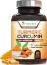 Kurkuma Curcumin Supplement 1950mg - 95% Curcuminoïden met Biologische Kurkuma & BioPerine Black Pepper Extract voor Beste Absorptie, Nature's Vegan Joint Support, Non-GMO, Gebotteld in de VS - 120 Capsules