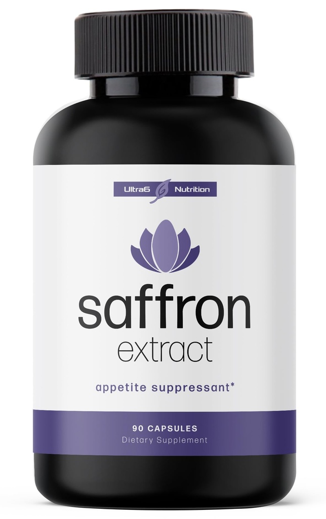 Extrait pur de safran - Suppression de l'appétit pour les femmes et les hommes de perte de poids - Supplément de contrôle de la faim et de la rage naturelle - Suppléments de safran pour l'énergie et l'humeur - 90 capsules - Fabriqué aux États-Unis
