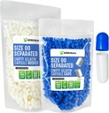 XPRS Nutra gescheiden capsules Maat 00-1000 Telle Lege Gelatine Capsules gescheiden in zakken - Premium Lege 00 pillen voor DIY supplement vullen (Blauw/Wit)