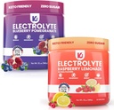 Keppi Keto Electrolytes Powder Bundle No Sugar - Zero Carbs - Made in USA - Advanced Hydration, Performance & Recovery - Raspberry Lemonade & Blueberry Granaatappelsmaak - Mixes Easy No Clumps