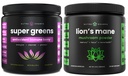 NutraChamps Super Verts Antioxydant & Poudre de Lion. Soutien digestif, immunitaire et adaptogène