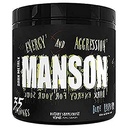 DARK METAL Inc. Manson High Stim Pre workout poeder, energie focus kracht, geladen met Beta Alanine L-Carnitine Cafeine Infinergy, 35 Srvgs, Blue Raspberry