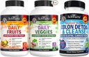 Dagelijkse vruchten en groenten supplement voor vrouwen en mannen (1 maand levering) Plus 15 dagen reiniging voor Colon en Gut Health