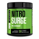 Jacked Factory NITROSURGE Pre-workout Supplement - eindeloze energie, instant kracht winsten, duidelijke focus, intense pompen - NO Booster en krachtige preworkout energiepoeder - 30 porties, Arctisch wit