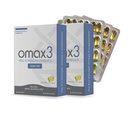 Omax3 Pro-Strength Ultra-Pure Omega-3 Visolie - 1000 mg - Maximale professionele gewrichts- en spierondersteuning - EPA DHA - NSF gecertificeerd - 60/per Softgel Blister (verpakking van 2)