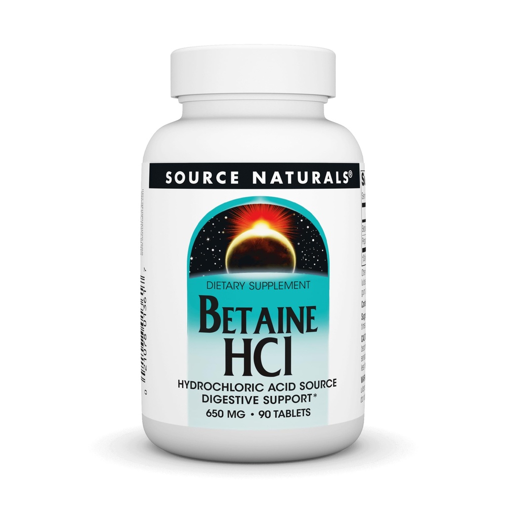 Bron Naturals Betaine HCL 650mg, Inc. 90 Tabs