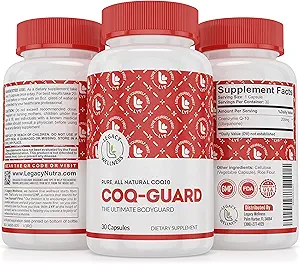 Legacy Wellness CoQ-GUARD CoQ10 200mg - Natural High Potency CoQ10 Supplement for Energy, Heart, Antioxidant & Cellular Support - High Potency Co Q 10 Ubiquinone for Overall Wellness - Non-GMO 30 Caps