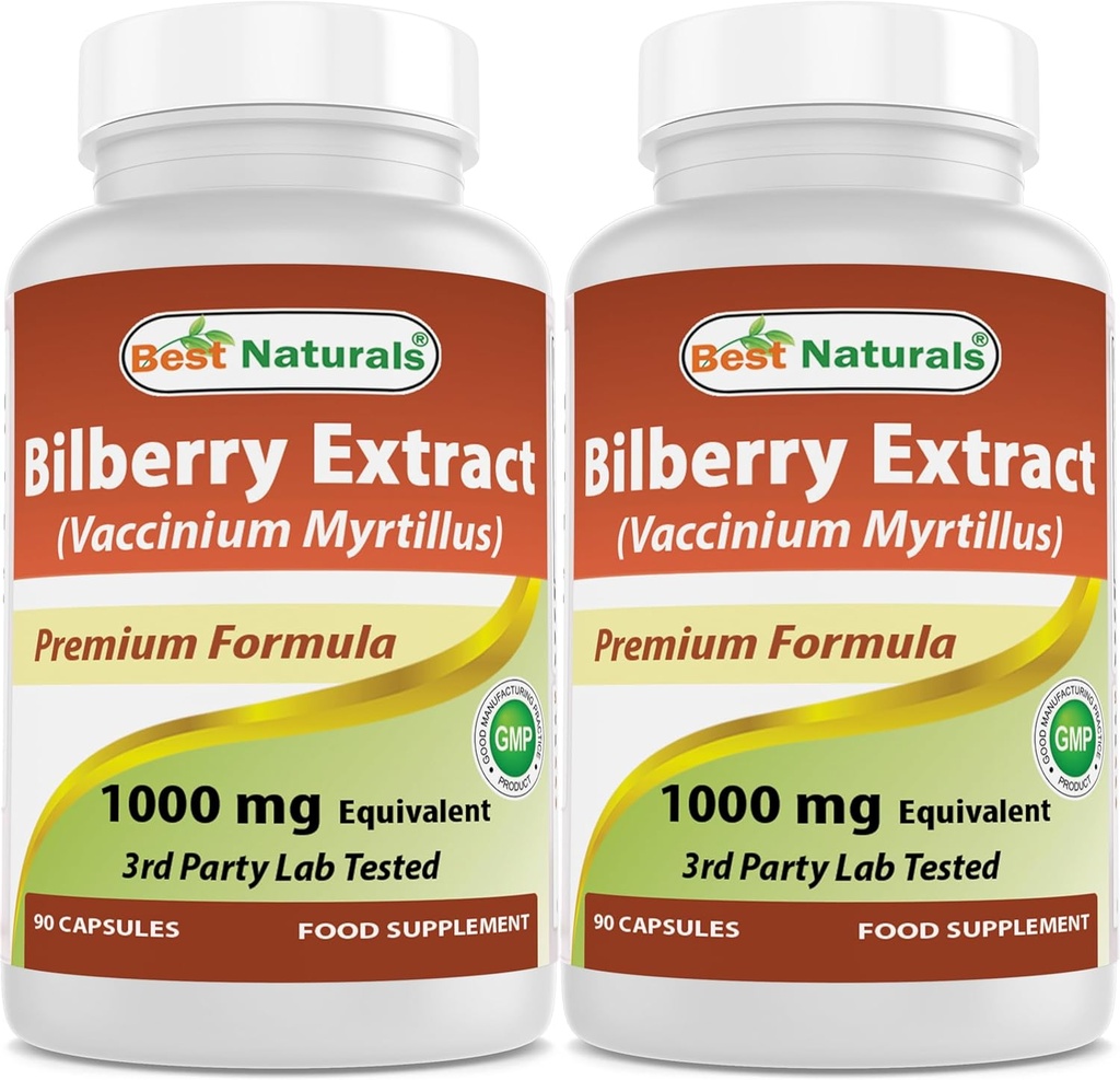Best Naturals Bilberry 1000 Mg 90 Capsules (90 Tellen (verpakking 2))