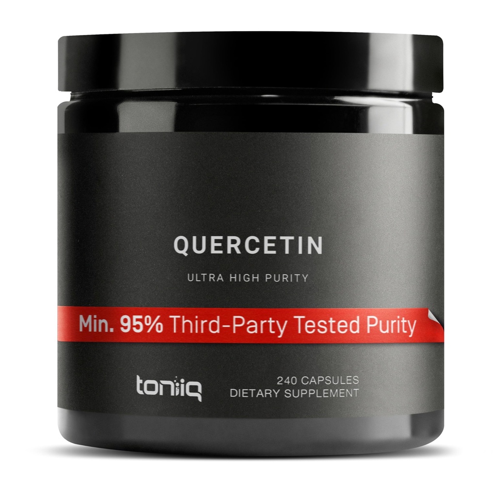 Toniiq Ultra Haute Pureté Quercetine Capsules - 95%+ Hautement purifié et biodisponible - 1000mg par portion - 240 Capsules Supplément Quercetin