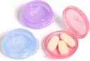 Opret Small Pill Box (3 Stuks), schattige pil geval Portable voor Pocket Portable Purse Shortcase Travel Pillen Box Medicine Storage Container Oorplug Case (Rose&Blue&Purple)