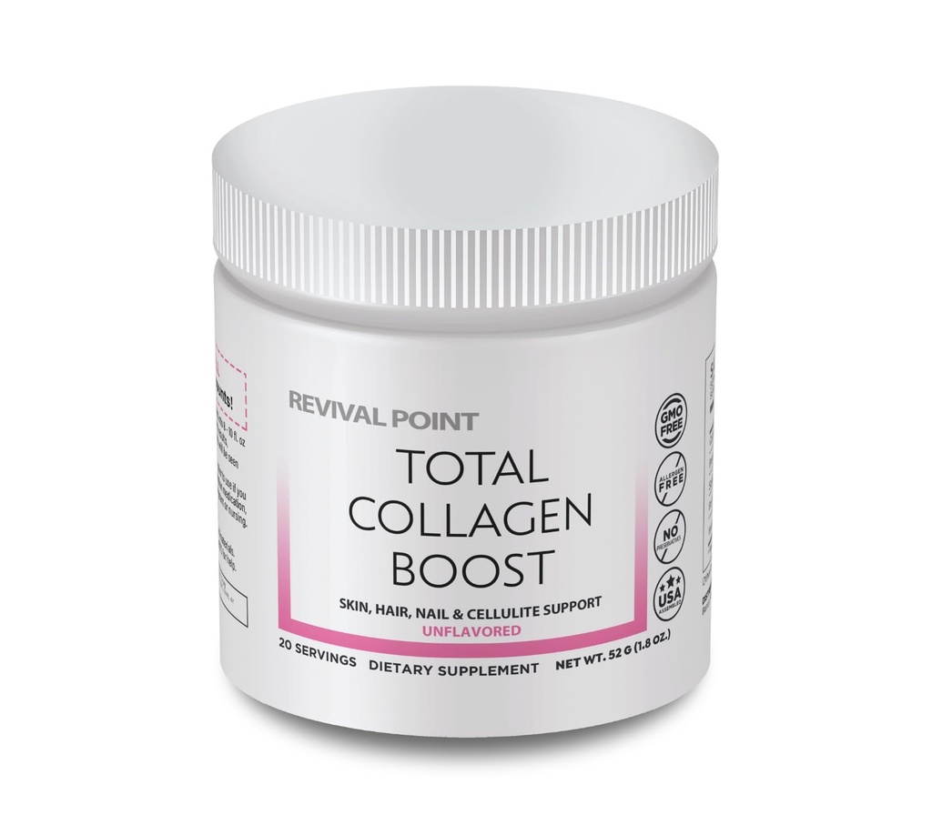 Total Collageen Boost with Verisol® Bioactive Collageen peptides Peptides Powder, Hyaluronic Acid & Marine Collageen