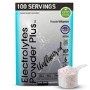 PowerVitamine Unflavored Electrolytes Powder No Sugar for Daily Energy - Keto Electrolytes - Hydration Powder with 1000mg Kalium, 120mg Calcium, Magnesium, No Stevia, 100 Servings