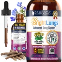 Bright Longs - Lung Detox Ondersteuning Supplement om te helpen bij het behoud van de algemene long en respiratoire gezondheid - Grindelia, Lobelia, Licorice, Wild Cherry en meer!