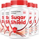 (5 Pack) Bouclier de sucre, Bouclier de sucre Soutien du sang, Pilules de Bouclier de sucre, Capsules de Bouclier de sucre, Bouclier de sucre tout naturel, SugarShield, Bouclier de sucre Formule avancée, Avis Bouclier de sucre, 150 Capsules
