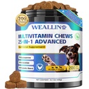Vitamines de chien - 25-en-1 Vitamines de chien et suppléments Multivitamine avec Probiotiques Glucosamine Omega-3 Puppy Multivitamine Chewable for Coat, Heart, HIPS & Joints, Digestion & système immunitaire 200pcs