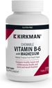Kirkman - Vitamine B6 met Magnesium - 120 tabletten - Krachtige vitamine B6 & Magnesiumsupplementen - Kauwbare wafer - Hypoallergeen