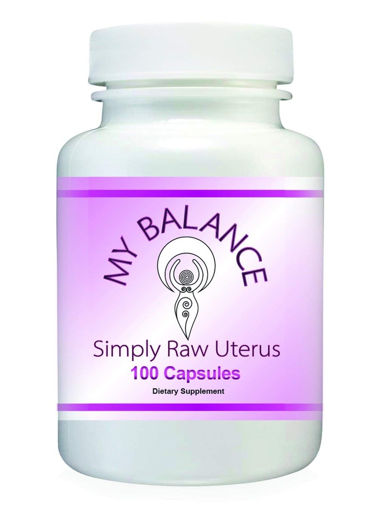 Simplement cru Uterus Glandular pour la santé des femmes. Bovin brut Uterus Glandular 100 Capsules pour le soutien hormonal.