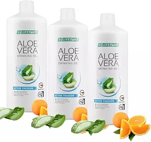 LR Lifetakt Aloe Vera Gel de boisson Liberté active Soins de santé Femmes Hommes Buvez tous les jours Traitement naturel Ensemble de 3-1000 ml./33.3 fl.oz